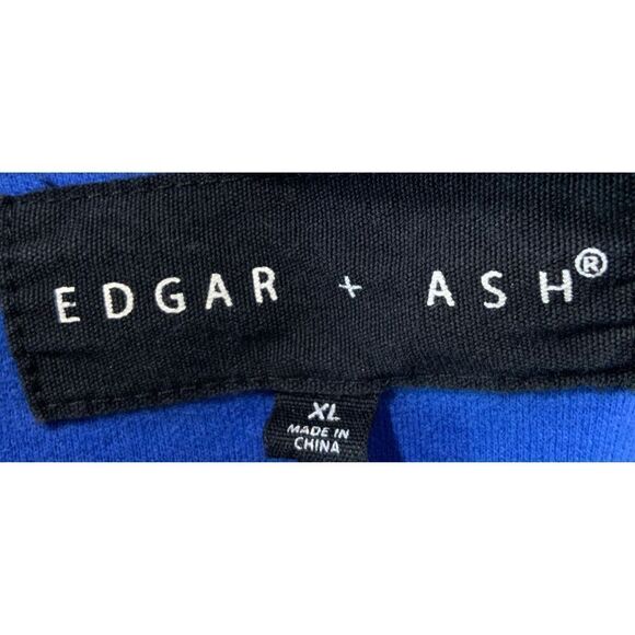 EDGAR + ASH Blue Striped Trim Crew Neck Academia Pullover Sweatshirt Extra Large - Picture 11 of 13